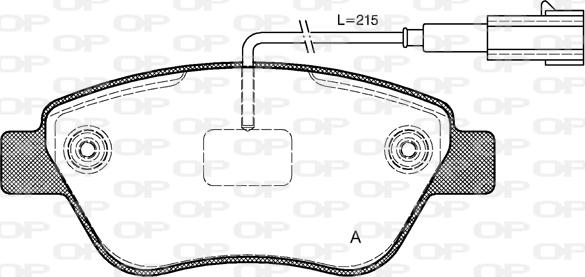 Open Parts BPA0858.11 - Kit pastiglie freno, Freno a disco autozon.pro