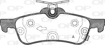 Open Parts BPA0862.12 - Kit pastiglie freno, Freno a disco autozon.pro