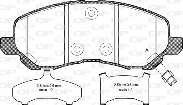 Open Parts BPA0804.31 - Kit pastiglie freno, Freno a disco autozon.pro