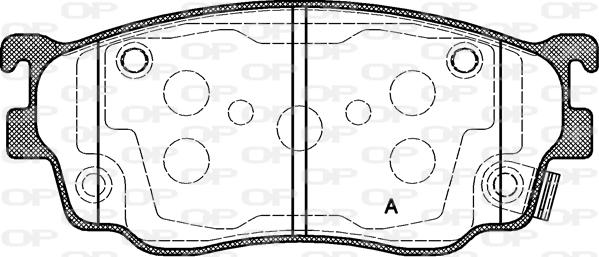 Open Parts BPA0800.12 - Kit pastiglie freno, Freno a disco autozon.pro