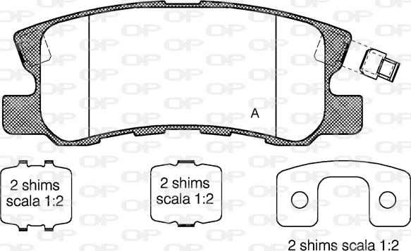 Open Parts BPA0803.22 - Kit pastiglie freno, Freno a disco autozon.pro