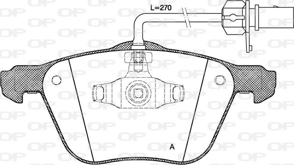 Open Parts BPA0836.02 - Kit pastiglie freno, Freno a disco autozon.pro