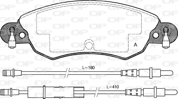 Open Parts BPA0829.04 - Kit pastiglie freno, Freno a disco autozon.pro