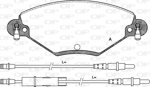 Open Parts BPA0828.04 - Kit pastiglie freno, Freno a disco autozon.pro