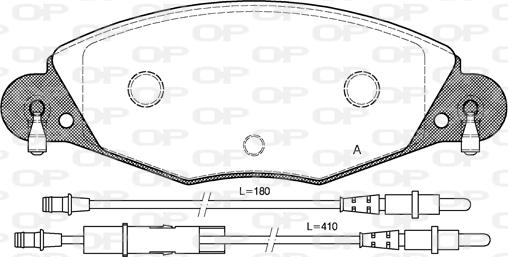 Open Parts BPA0827.04 - Kit pastiglie freno, Freno a disco autozon.pro