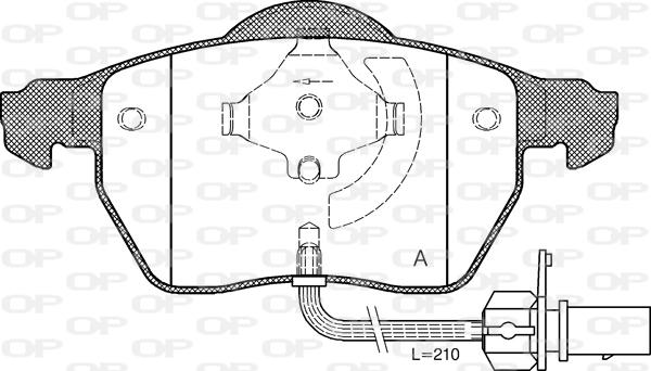 Open Parts BPA0390.52 - Kit pastiglie freno, Freno a disco autozon.pro