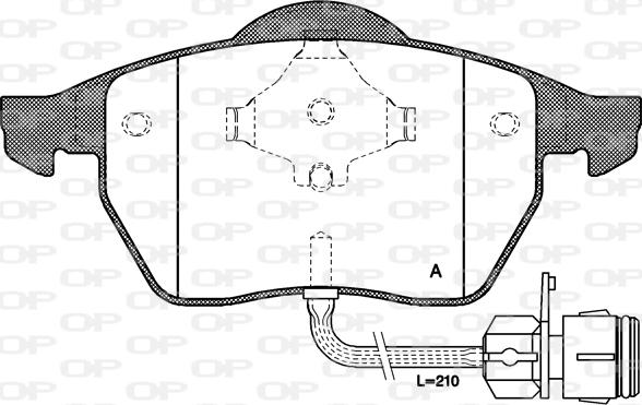 Open Parts BPA0390.02 - Kit pastiglie freno, Freno a disco autozon.pro