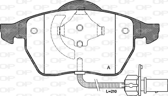 Open Parts BPA0390.22 - Kit pastiglie freno, Freno a disco autozon.pro