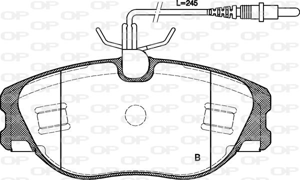 Open Parts BPA0305.44 - Kit pastiglie freno, Freno a disco autozon.pro