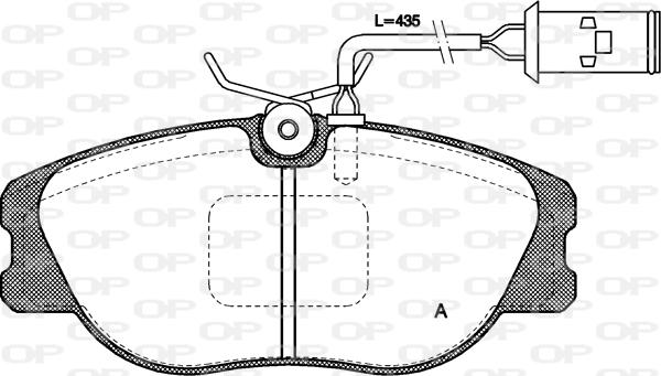 Open Parts BPA0305.02 - Kit pastiglie freno, Freno a disco autozon.pro