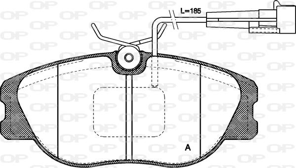 Open Parts BPA0305.12 - Kit pastiglie freno, Freno a disco autozon.pro