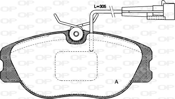 Open Parts BPA0305.31 - Kit pastiglie freno, Freno a disco autozon.pro