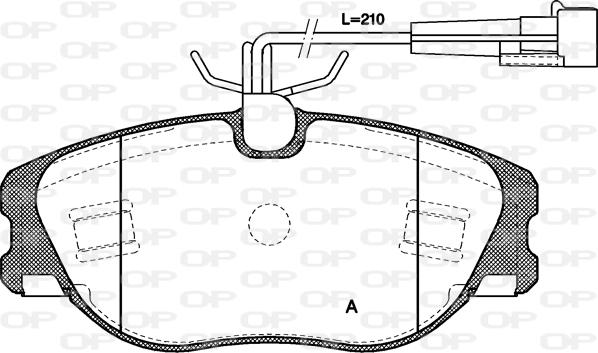 Open Parts BPA0305.72 - Kit pastiglie freno, Freno a disco autozon.pro