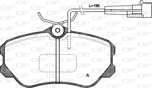 Open Parts BPA0303.02 - Kit pastiglie freno, Freno a disco autozon.pro