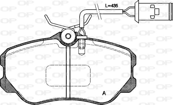 Open Parts BPA0303.12 - Kit pastiglie freno, Freno a disco autozon.pro