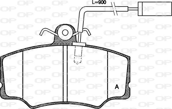 Open Parts BPA0312.02 - Kit pastiglie freno, Freno a disco autozon.pro