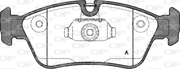 Open Parts BPA0384.40 - Kit pastiglie freno, Freno a disco autozon.pro