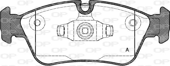 Open Parts BPA0384.60 - Kit pastiglie freno, Freno a disco autozon.pro