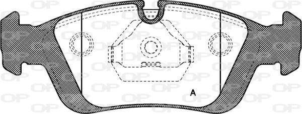 Open Parts BPA0384.00 - Kit pastiglie freno, Freno a disco autozon.pro