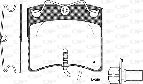 Open Parts BPA0385.11 - Kit pastiglie freno, Freno a disco autozon.pro