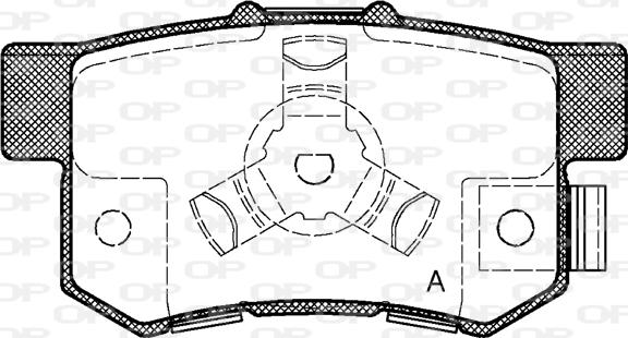 Open Parts BPA0325.04 - Kit pastiglie freno, Freno a disco autozon.pro