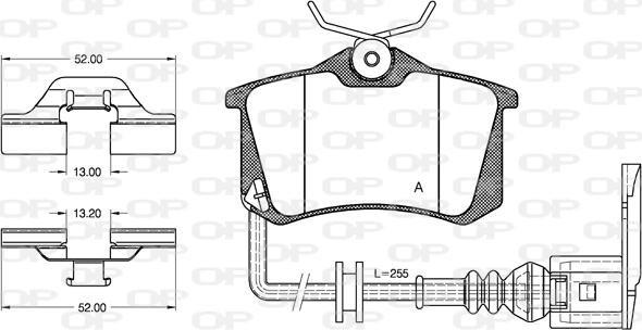 Open Parts BPA0263.41 - Kit pastiglie freno, Freno a disco autozon.pro