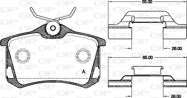 Open Parts BPA0263.50 - Kit pastiglie freno, Freno a disco autozon.pro