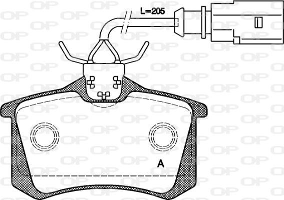 Open Parts BPA0263.51 - Kit pastiglie freno, Freno a disco autozon.pro