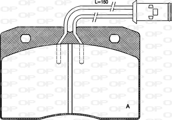 Open Parts BPA0211.12 - Kit pastiglie freno, Freno a disco autozon.pro