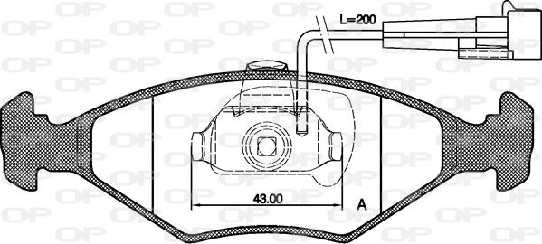 Open Parts BPA0281.42 - Kit pastiglie freno, Freno a disco autozon.pro