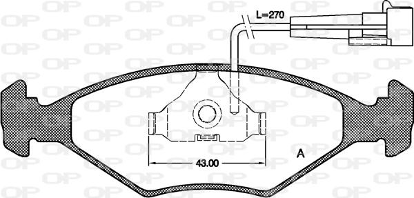 Open Parts BPA0281.12 - Kit pastiglie freno, Freno a disco autozon.pro