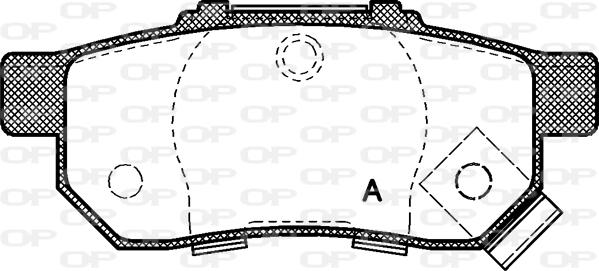 Open Parts BPA0233.52 - Kit pastiglie freno, Freno a disco autozon.pro