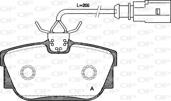 Open Parts BPA0767.01 - Kit pastiglie freno, Freno a disco autozon.pro