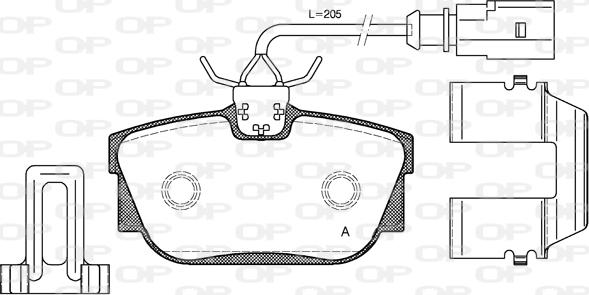 Open Parts BPA0767.12 - Kit pastiglie freno, Freno a disco autozon.pro