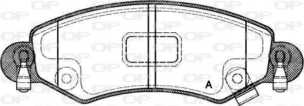 Open Parts BPA0702.12 - Kit pastiglie freno, Freno a disco autozon.pro