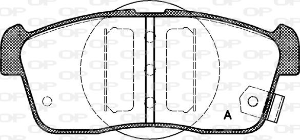 Open Parts BPA0724.02 - Kit pastiglie freno, Freno a disco autozon.pro