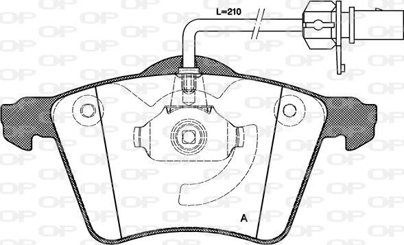 Open Parts BPA0721.02 - Kit pastiglie freno, Freno a disco autozon.pro