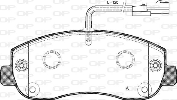 Open Parts BPA1449.01 - Kit pastiglie freno, Freno a disco autozon.pro