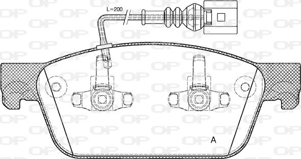 Open Parts BPA1440.01 - Kit pastiglie freno, Freno a disco autozon.pro