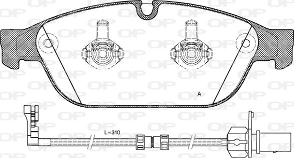 Open Parts BPA1441.12 - Kit pastiglie freno, Freno a disco autozon.pro