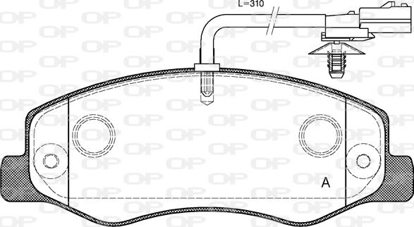 Open Parts BPA1442.01 - Kit pastiglie freno, Freno a disco autozon.pro