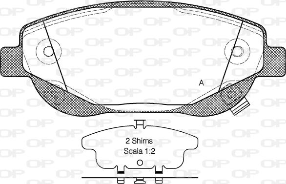 Open Parts BPA1453.02 - Kit pastiglie freno, Freno a disco autozon.pro