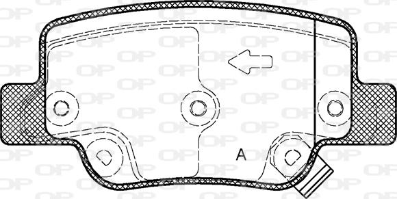 Open Parts BPA1452.02 - Kit pastiglie freno, Freno a disco autozon.pro