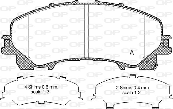 Open Parts BPA1407.12 - Kit pastiglie freno, Freno a disco autozon.pro