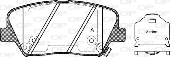 Open Parts BPA1412.02 - Kit pastiglie freno, Freno a disco autozon.pro