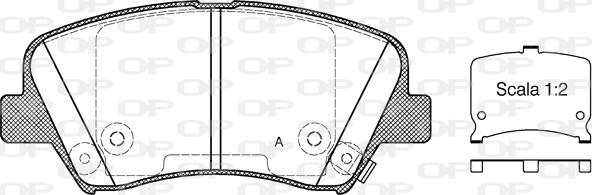 Open Parts BPA1412.32 - Kit pastiglie freno, Freno a disco autozon.pro