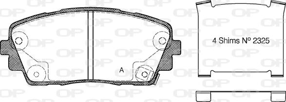 Open Parts BPA1481.02 - Kit pastiglie freno, Freno a disco autozon.pro