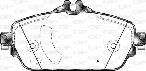 Open Parts BPA1592.08 - Kit pastiglie freno, Freno a disco autozon.pro