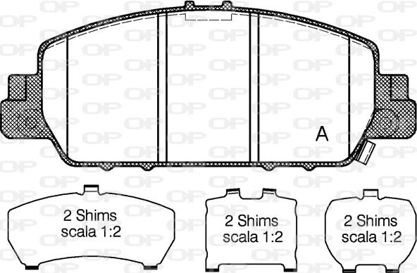 Open Parts BPA1548.02 - Kit pastiglie freno, Freno a disco autozon.pro