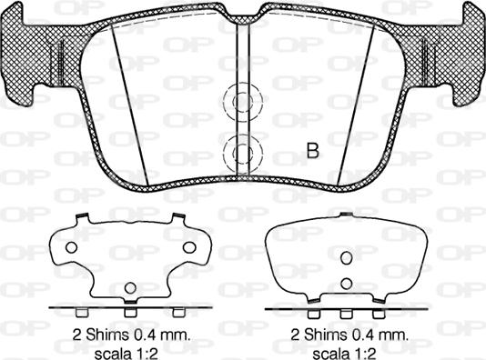 Open Parts BPA1551.12 - Kit pastiglie freno, Freno a disco autozon.pro